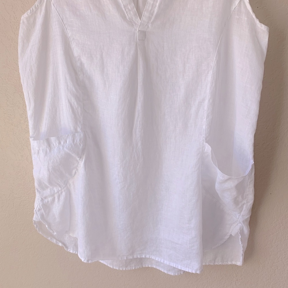 Sigred Olsen 100% Linen Coastal Beach Tunic Blouse Size L - Picture 5 of 8